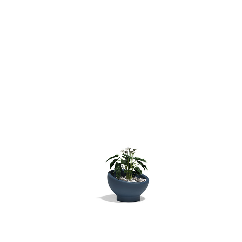Luna Planter, 10.75" H x 15.75" W x 15.75" D, Blue