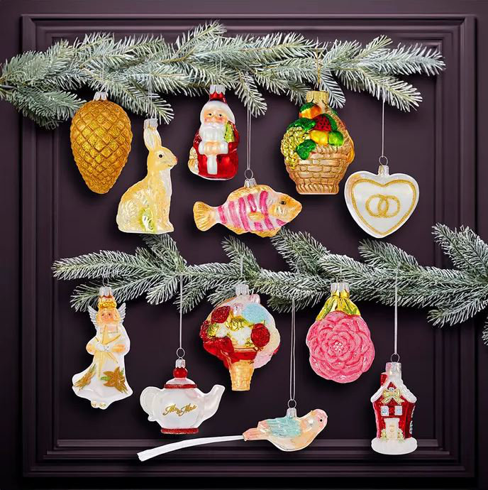 4'' Glass Christmas Hanging Figurine Ornament Kurt Adler