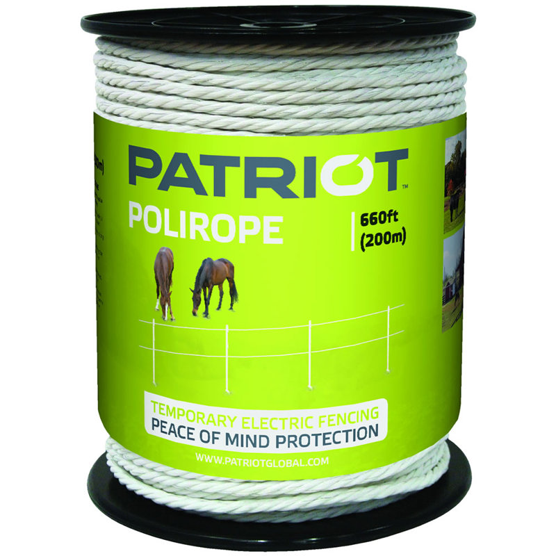 9.5'' H x 8'' W White Polyethylene Plastic Polirope