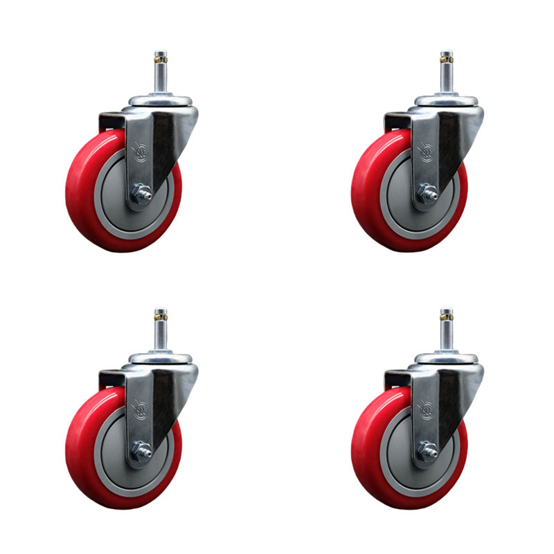 Grip Ring Stem Caster, Red