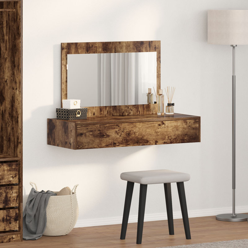 100 X 40 X 70 Cm Dressing Table, Smoked Oak
