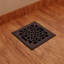 Registre de chaleur noir pour évent de plancher avec design victorien en aluminium haut de gamme