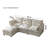 Modular Sectional Sofa Couch With Movable Ottoman