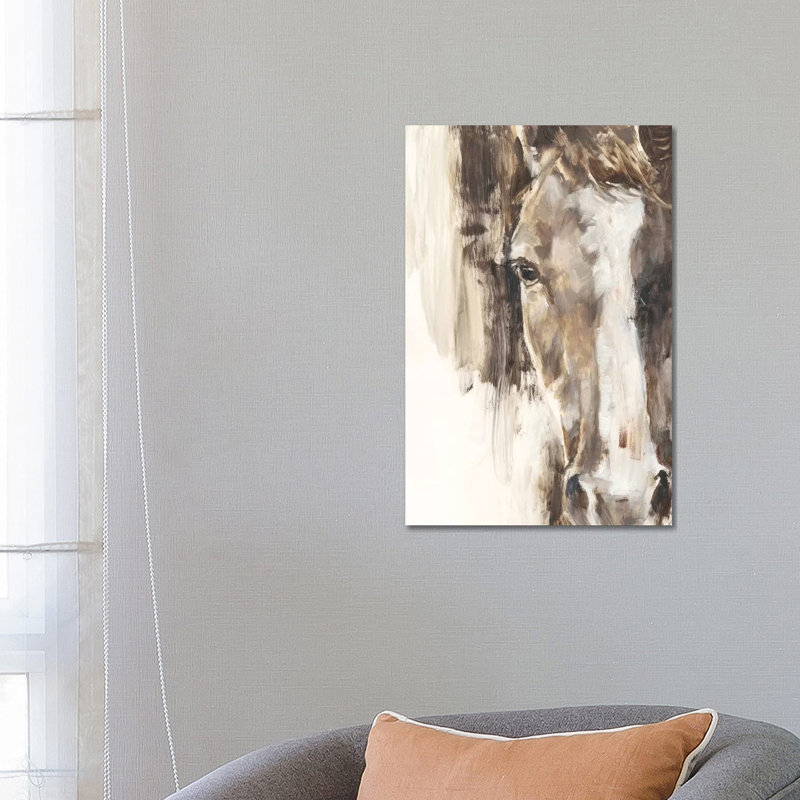 Cropped Equine Study I by Ethan Harper - Wrapped Canvas Painting, 66.04 cm H x 45.72 cm W x 1.91 cm D