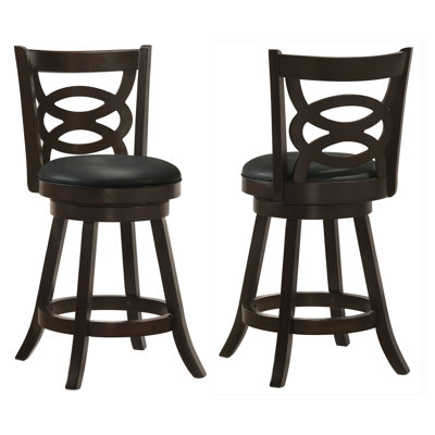 Calecita Wood Swivel Stool Cappuccino (Set Of 2)