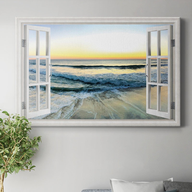 Toile tendue avec châssis de qualité supérieure West End Sunrise - prête à être accrochée, L 60 po x H 40 po
