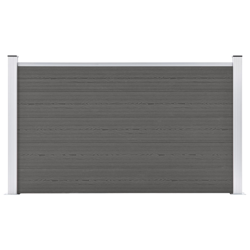 Abreana Garden Fence WPC, Grey, 180cm W x 105cm H
