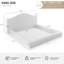Cadre de lit King Cloud, cadre de lit plateforme moderne en chenille avec tête de lit incurvée à oreilles, coussins épais et moelleux, meuble de chambre bas, blanc, sommier non inclus-546296754-546296755