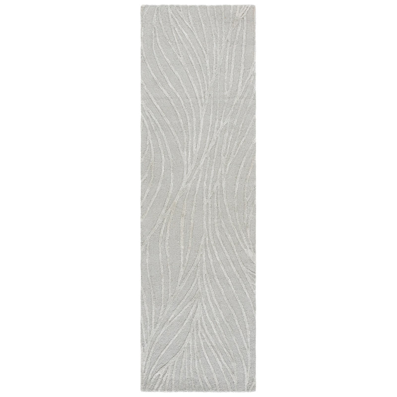 Glamour Hand Tufted Wool; Viscose; Cotton Abstract Indoor Rug, Runner 2'3" x 8'
