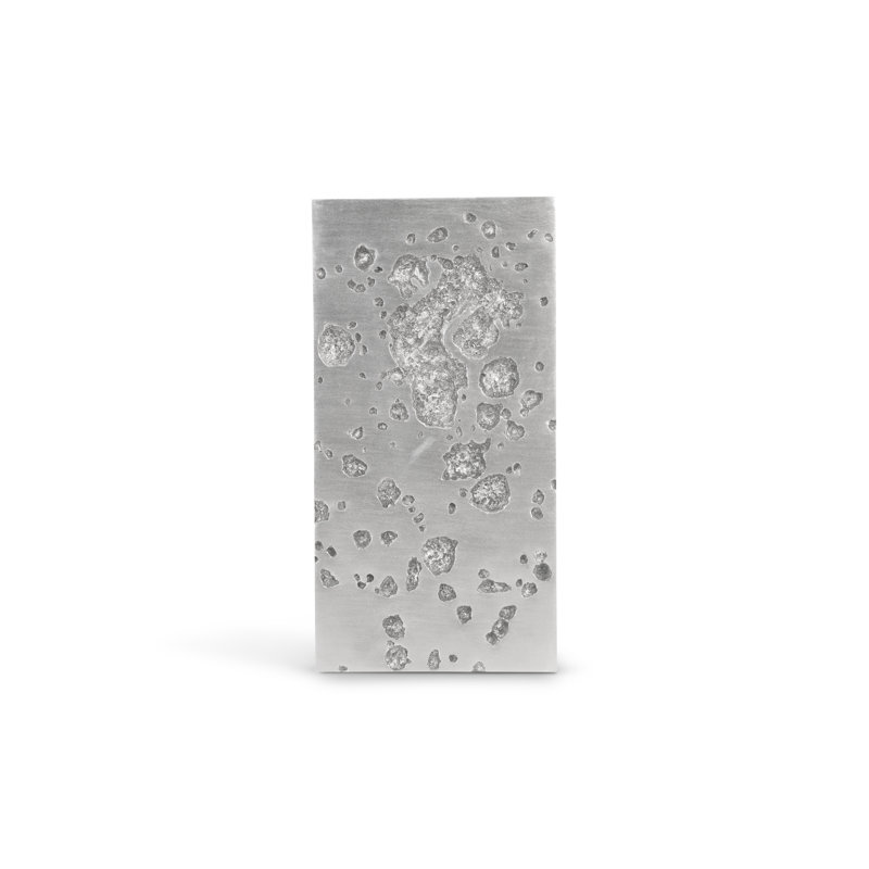 Silver Leaf Contemporary Rectangular Wall Sculpture