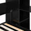 Lit escamotable double avec bureau et armoires-2040586424