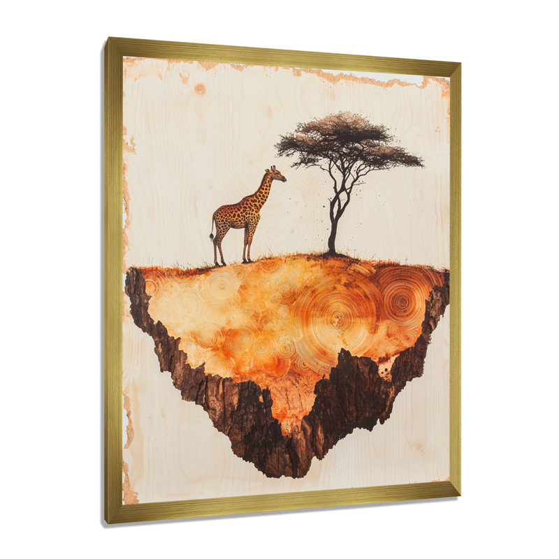 Gentjan - animaux, impressions sur toile, H 20 po x l 12 po, Framed Print without Mat, Gold