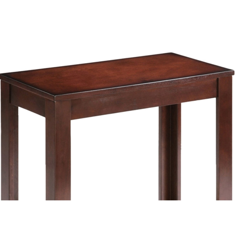 Table de bout de 24 po en bois, conception avec abat-jour cerisier foncé, exposition de design traditionnel, poids assimilé de 250 lb, bois composite assemblé, grand, s'harmonisant avec, assorti ensemble