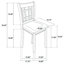 5 tables de salle à manger tonales, table avec rallonge, chaises noires rembourrées rondes convertibles en forme ovale, finition, base à 4 pieds, rangement fermé
