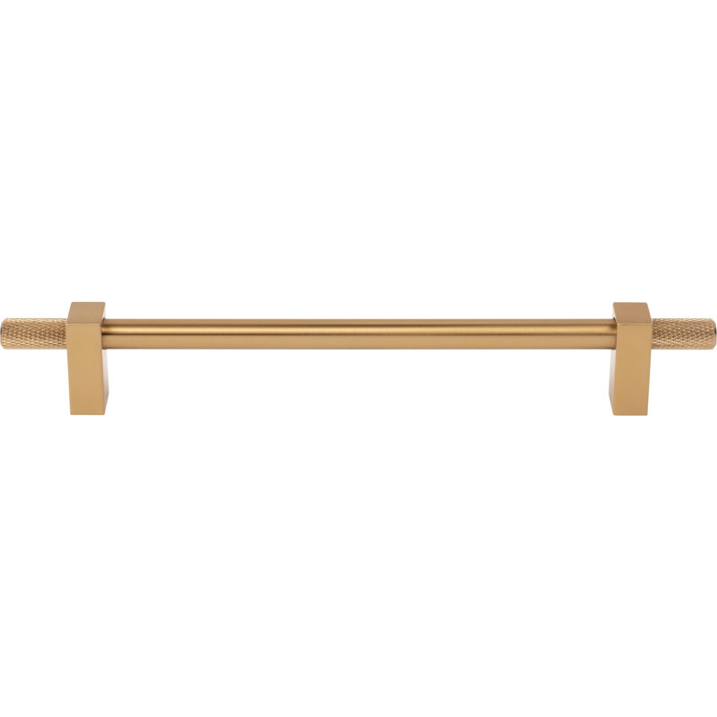 Larkin 4 Knurled Ends Bar Pull, Satin Bronze, 3 3/4"