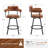 Rozie Swivel 26" Faux Leather Counter Stool-723851642