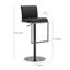 Upholstered Adjustable Height Counter Stool with Metal Frame-1881748250