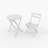 3-Piece Folding Bistro Set, Foldable Patio Furniture Set With Premium Frame-142120803