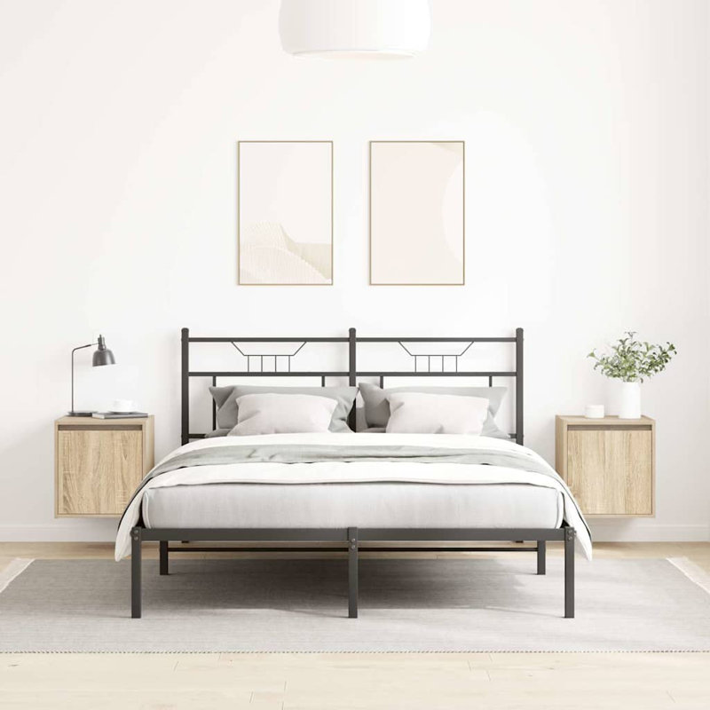Wall-Mounted Bedside Cabinet 38X34x40 Cm, Sonoma Oak, 2