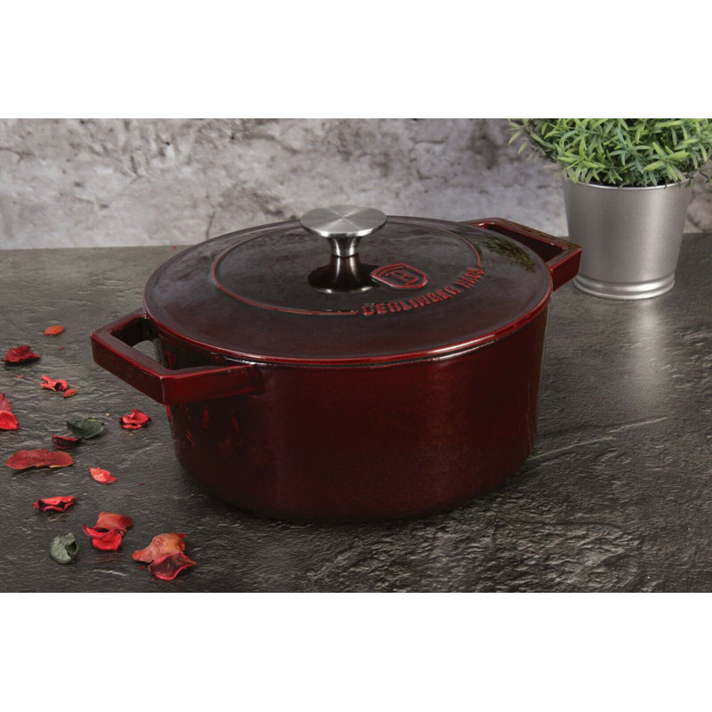 Berlinger Haus 4.91L Non-Stick Cast Iron Round Dutch Oven, 31