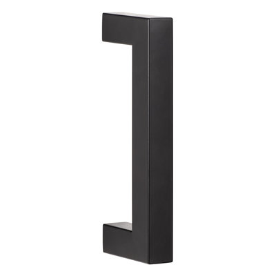 Poignée de porte carrée carrée avec poignée affleurante, 8 po