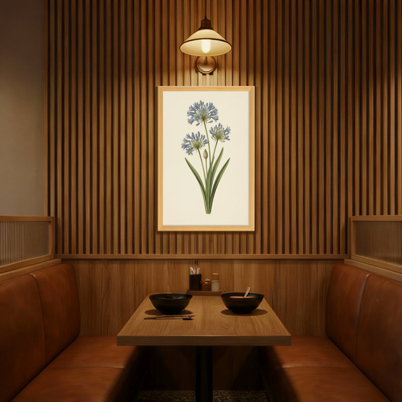 Plantes et fleurs bleues Agapanthus avec feuilles vertes, H 24 po x l 16 po