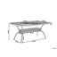 Fraley Rectangular Outdoor with Umbrella Hole Dining Table - 165 cm W 102 cm D