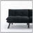 Cream Convertible Folding Modern Sofa Bed With Adjustable Armrest And Backrest For Small Spaces-1074237394