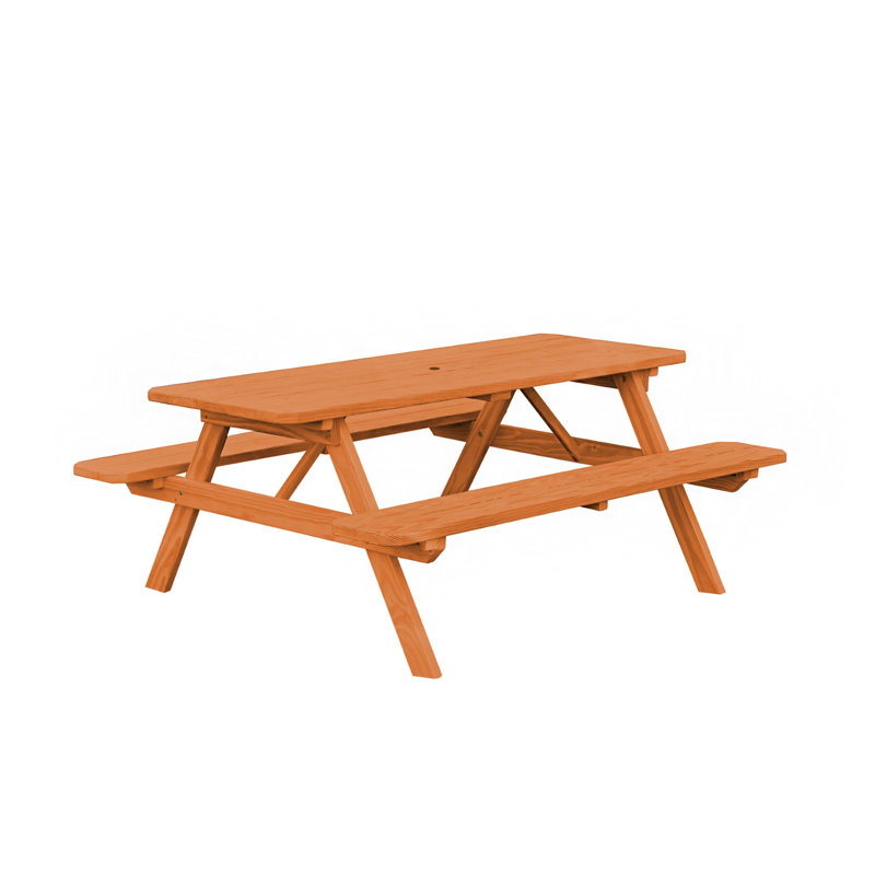 Ensemble repas d'extérieur rectangulaire Driscilla, Cèdre, 94 x 60 x 30