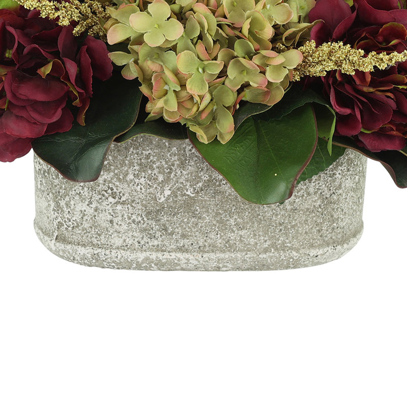 Lilbourn Hydrangea Floral Arrangement in Vase