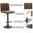 Kotowski Swivel Upholstered Adjustable Height Counter Stool