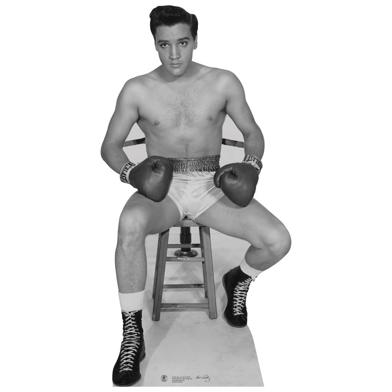 Accroche en carton elvis presley boxer