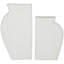 Ensemble de 2 vases de table en grès blanc 2 pièces