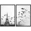 «Earthy Tones Abstract Curves», 2 pièces sur toile-99015650-99015649