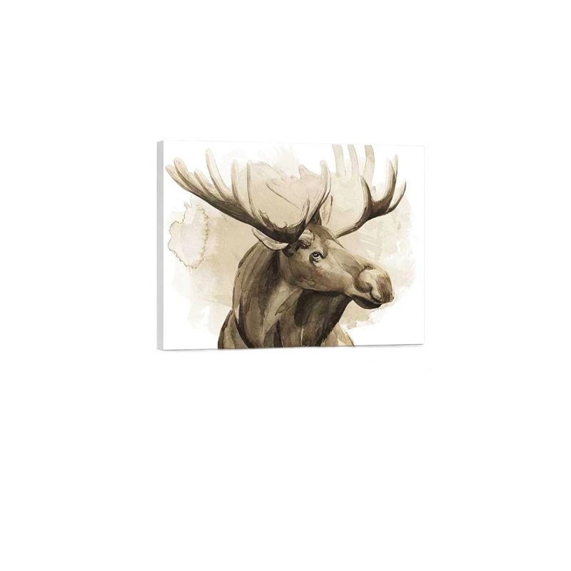 Art mural 24 po x 18 po Bull Moose
