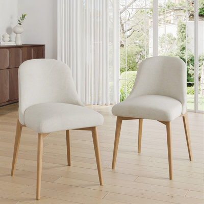 Chaises de salle à manger avec pieds en bois Ladaker