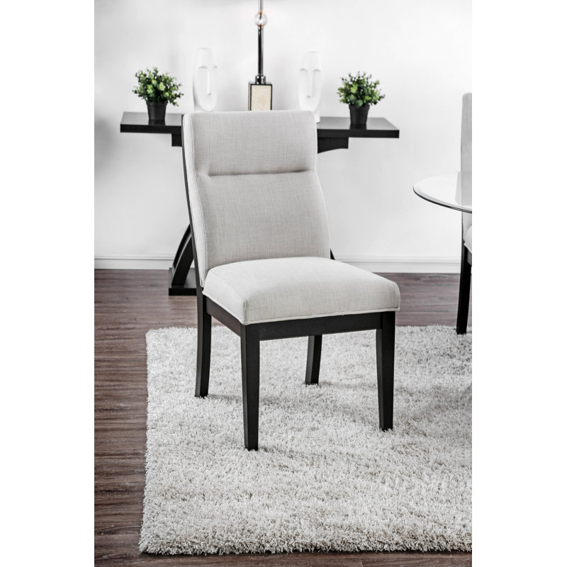 Chaise d'appoint contemporaine Katholeen (ensemble de 2) en noir