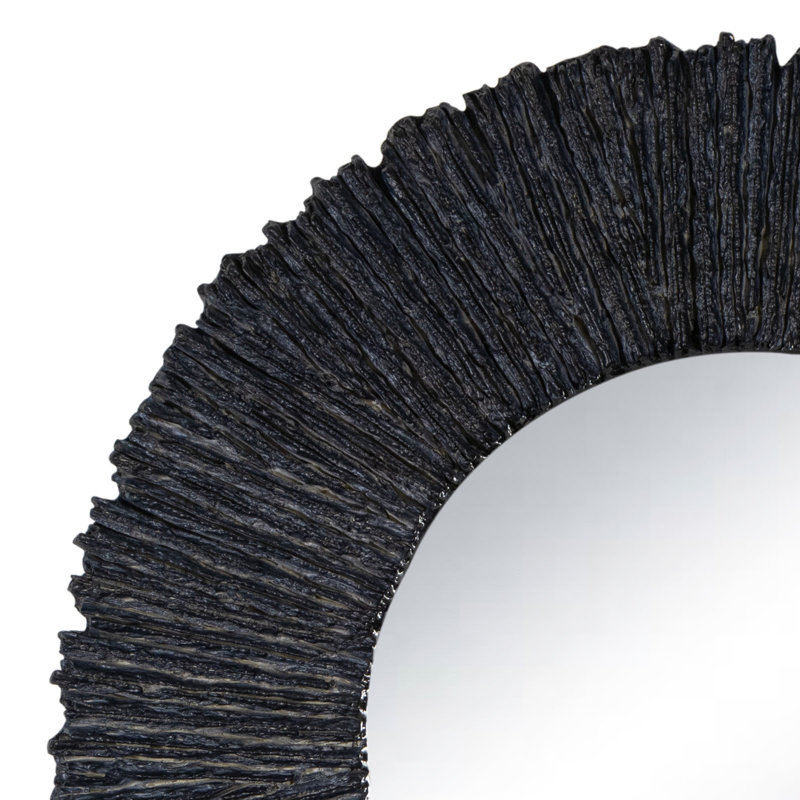 Slate Mirror Round (Black)