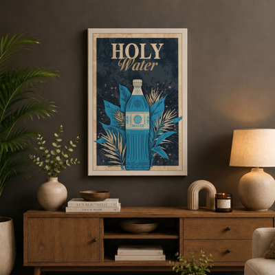 Holy Water Vintage Retro - Wrapped Canvas