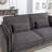 84.6" Retro Upholstered Sofa-1013090609