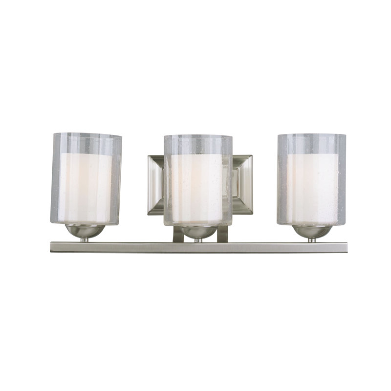 Éclairage pour meuble-lavabo 3 lumières Saver, Nickel satiné