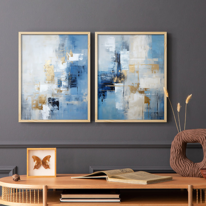 Série ABSTRACT Dxxvi - reproduction encadrée de qualité supérieure - prête à être accrochée - aucun clou requis - aucun clou requis
