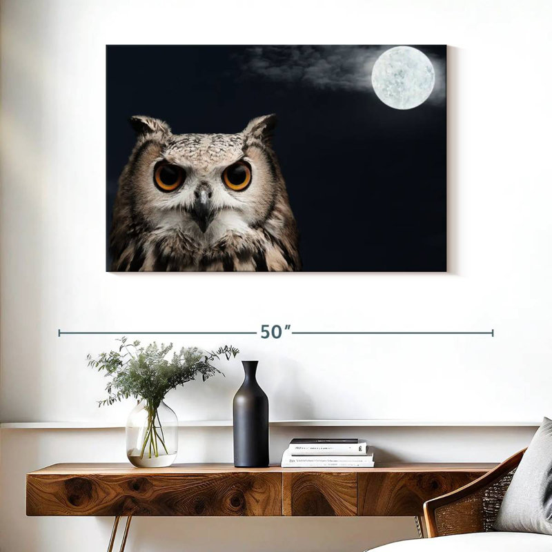 Brampt African Eagle Owl, 26" H x 39" W