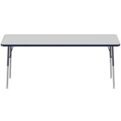 Rectangle T-Mold Adjustable Height Activity Table