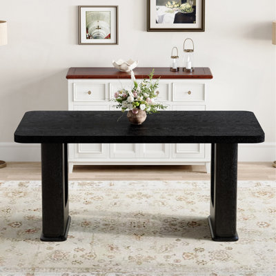 Corwin Modern Wood Dining Table with Textured Finish