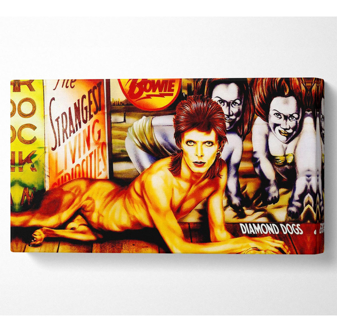 Shilpa David Bowie Diamond Dogs - Panoramakunstdrucke auf Leinwand mit Wrapped Canvas