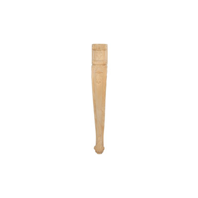 BingLTD - 30 1/4" Tall Unfinished Rubberwood David Dining Table Leg - (TL-DAVID TABLE LEG)