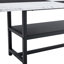 Ensemble de table et de chaises de 71 x 35,4 pouces avec table de rangement épissée avec fonction de rangement au milieu des pieds de la table.-1355740523-1355740521