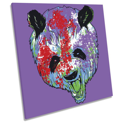 X8813 Panda Modern Face - Wrapped Canvas Art Prints