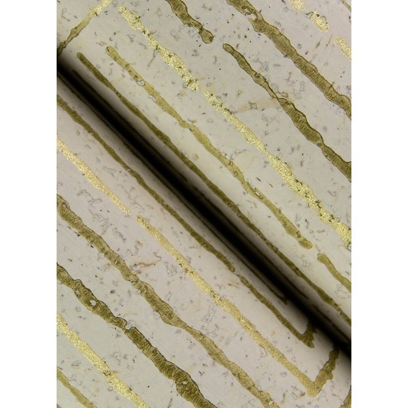 Papier peint géométrique Mortenson, Or